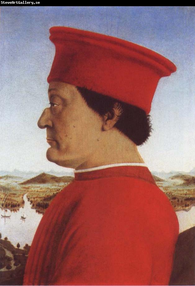 Piero della Francesca Portrait of Duke Frederico da Montefello and Battista Sfozza